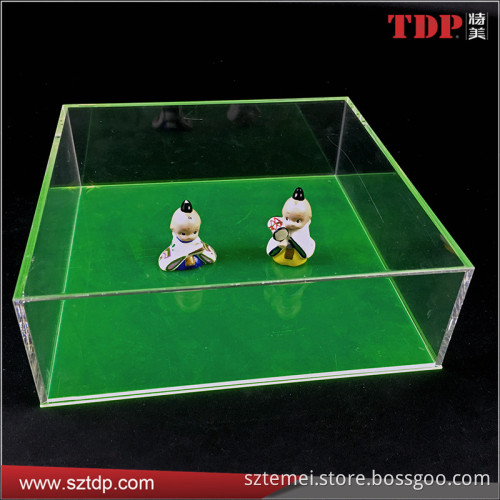 Wholesale Green Up and Bottom Acrylic Gift Storage Box